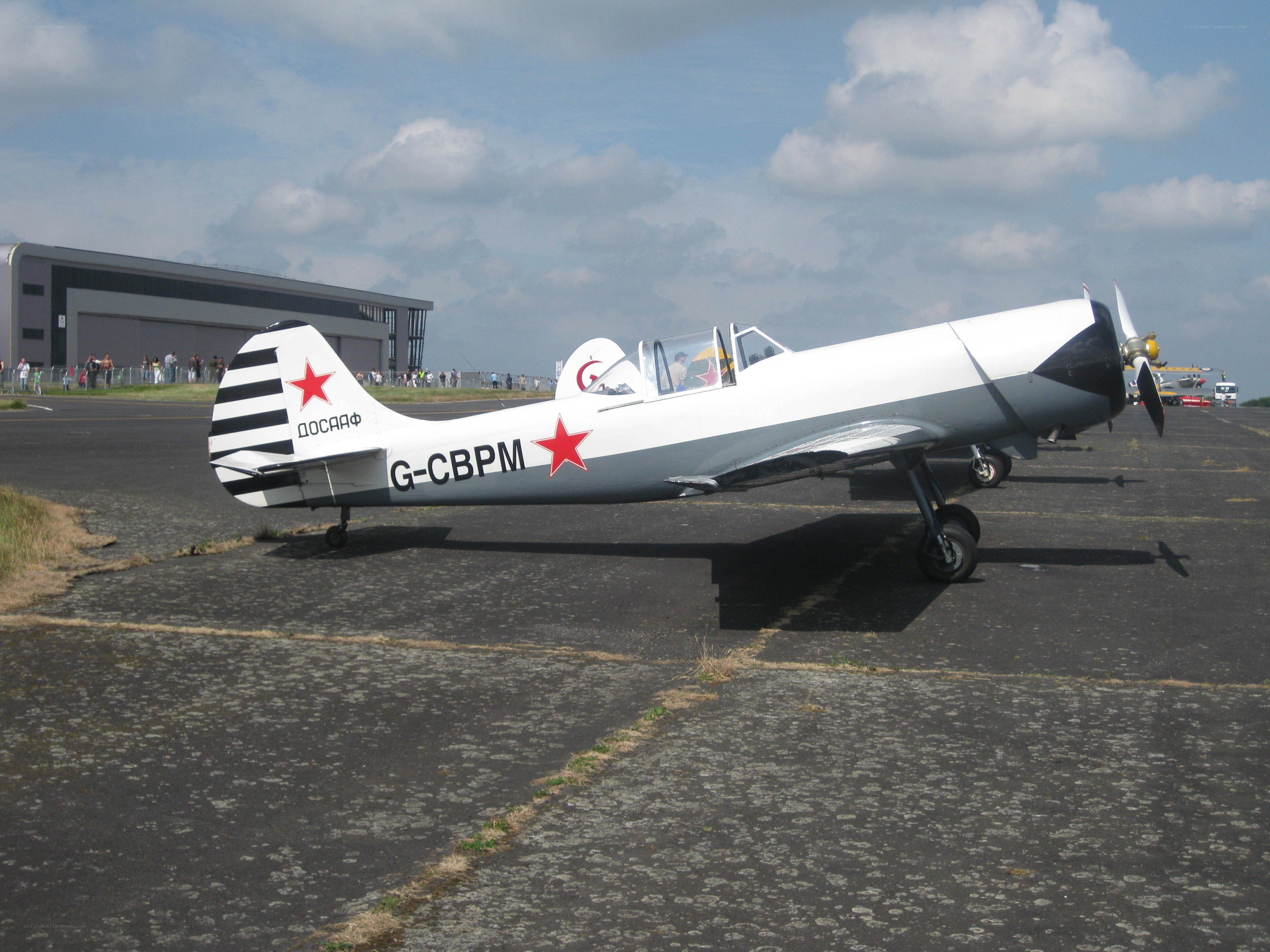 Soviet-era aircraft on tarmac