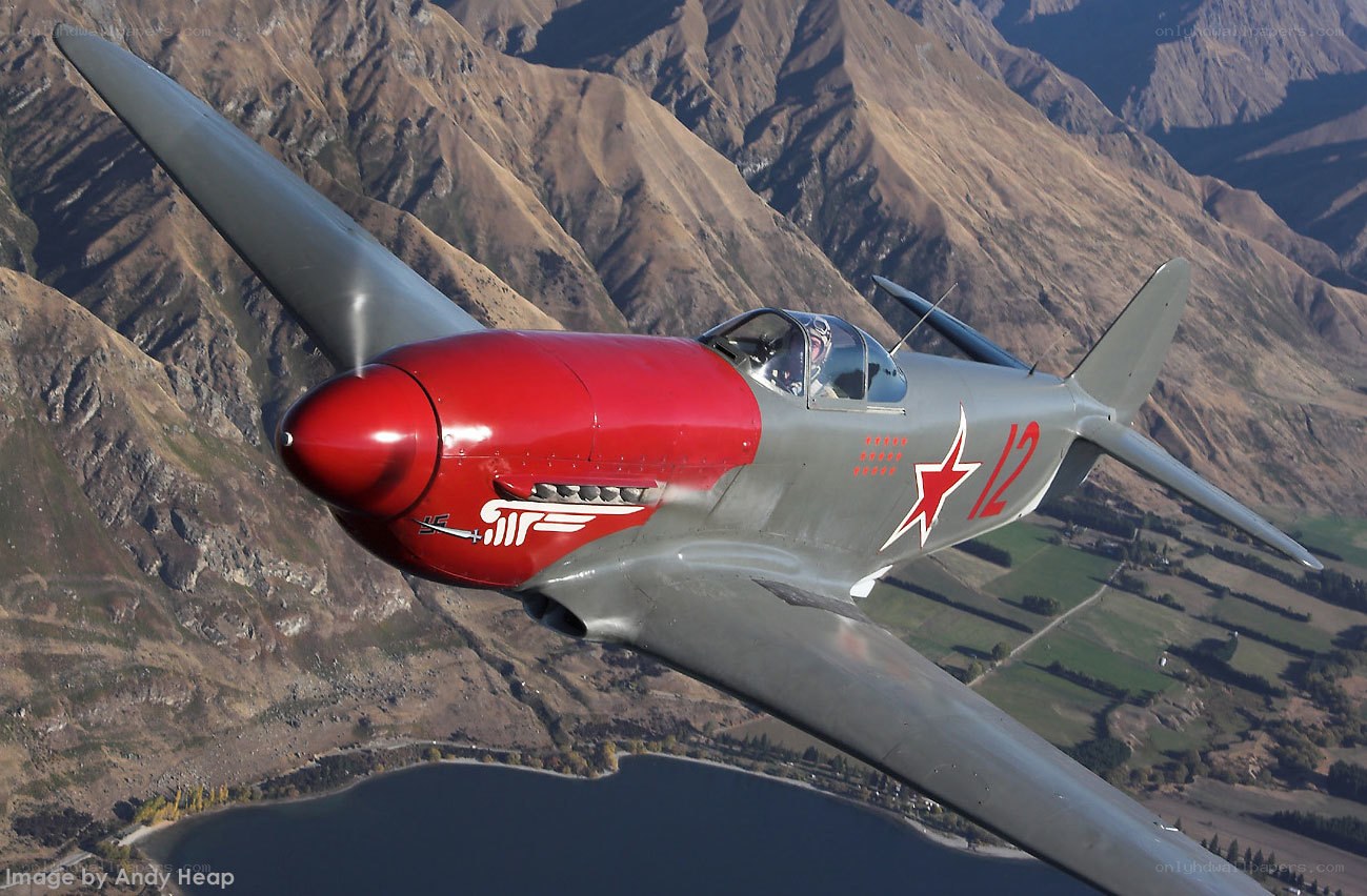 Soviet-era fighter plane in flight