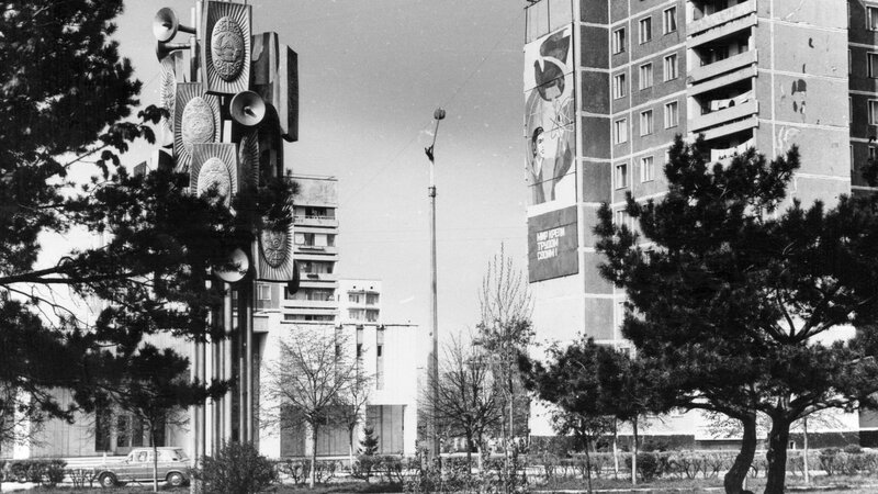 Soviet-era urban scene