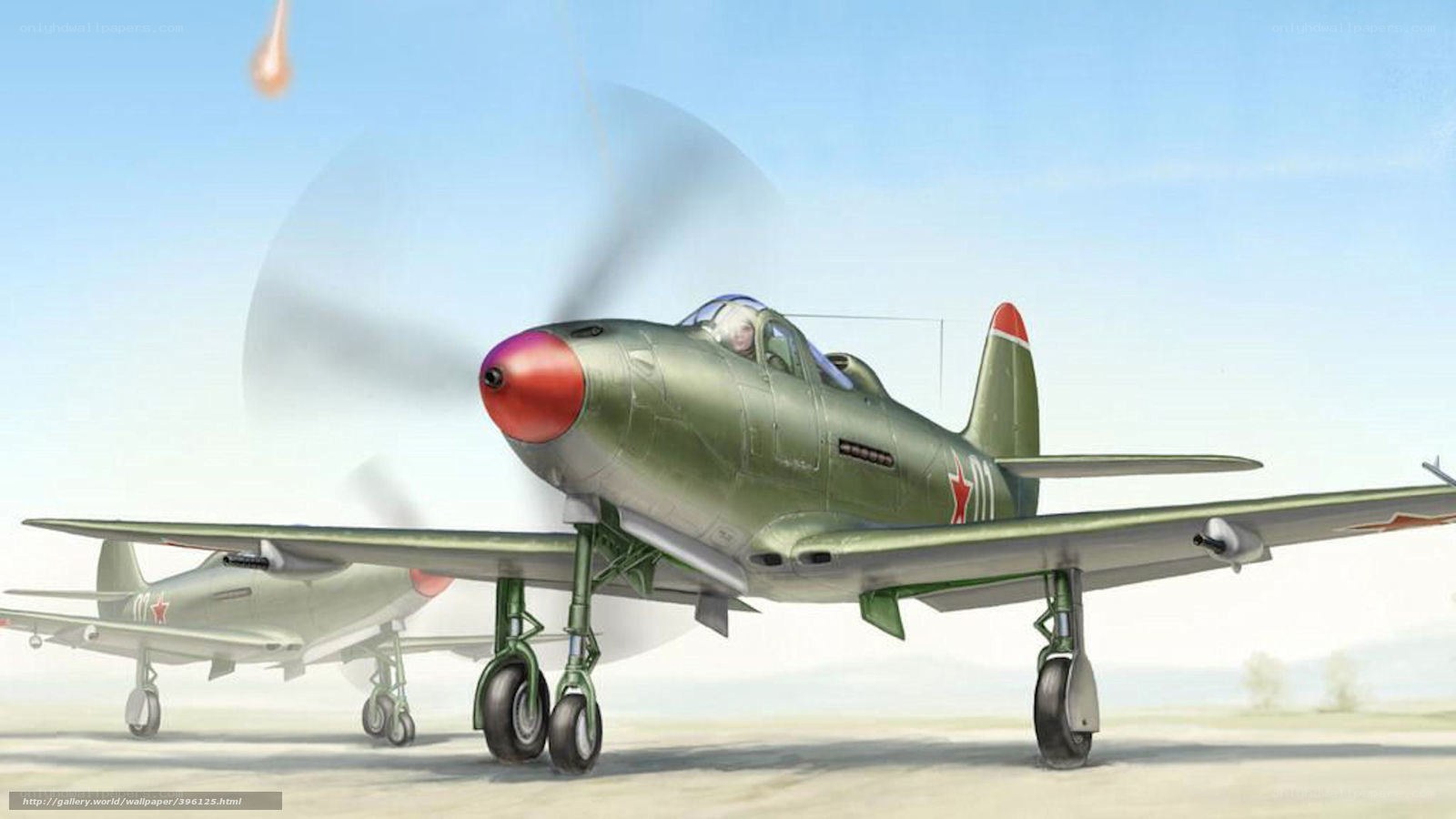 Soviet fighter aircraft on airfield