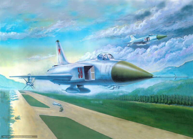 Soviet fighter jets in flight