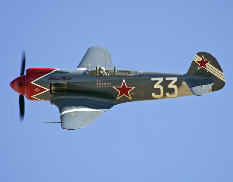 Soviet Fighter Plane — Blue, Clear