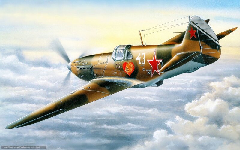 Soviet Fighter Plane — Brown, Dramatic