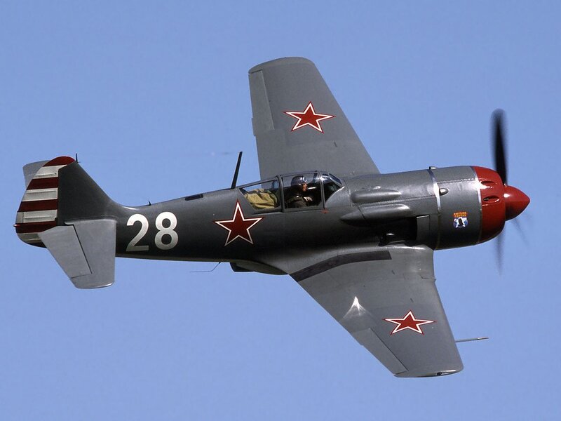 Soviet Fighter Plane — Gray, Clear, Afternoon