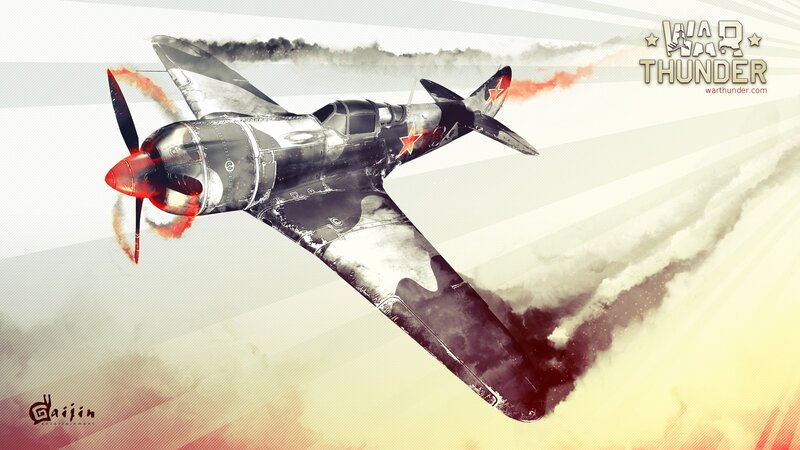 Soviet Fighter Plane — Gray, Dramatic, Digital Art