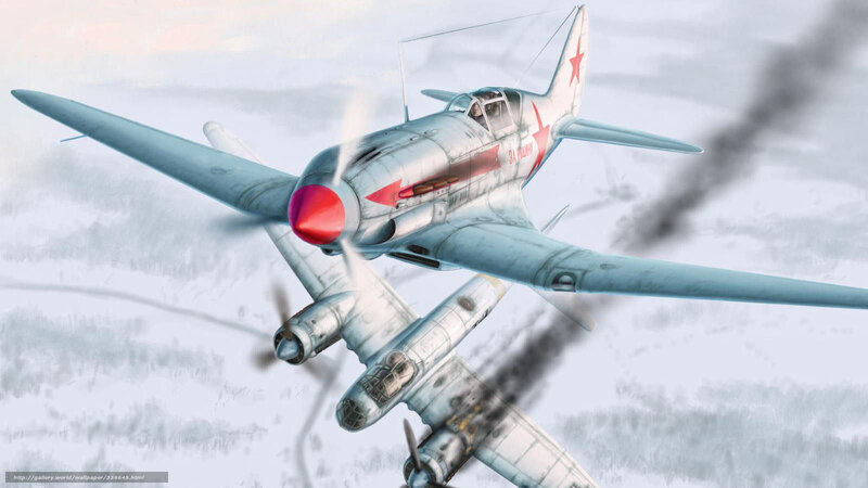Soviet Fighter Plane — Gray, Dramatic, Winter, Digital Art
