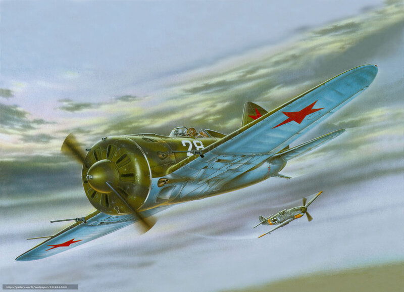 Soviet Fighter Plane — Green, Dramatic, Sunset, Illustration