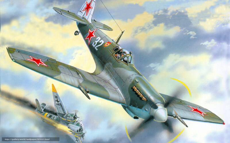 Soviet fighter plane in combat