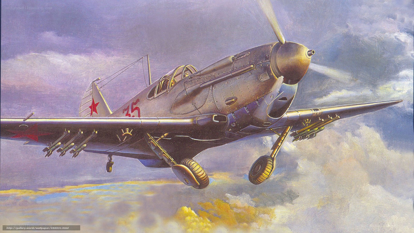Soviet fighter plane in flight
