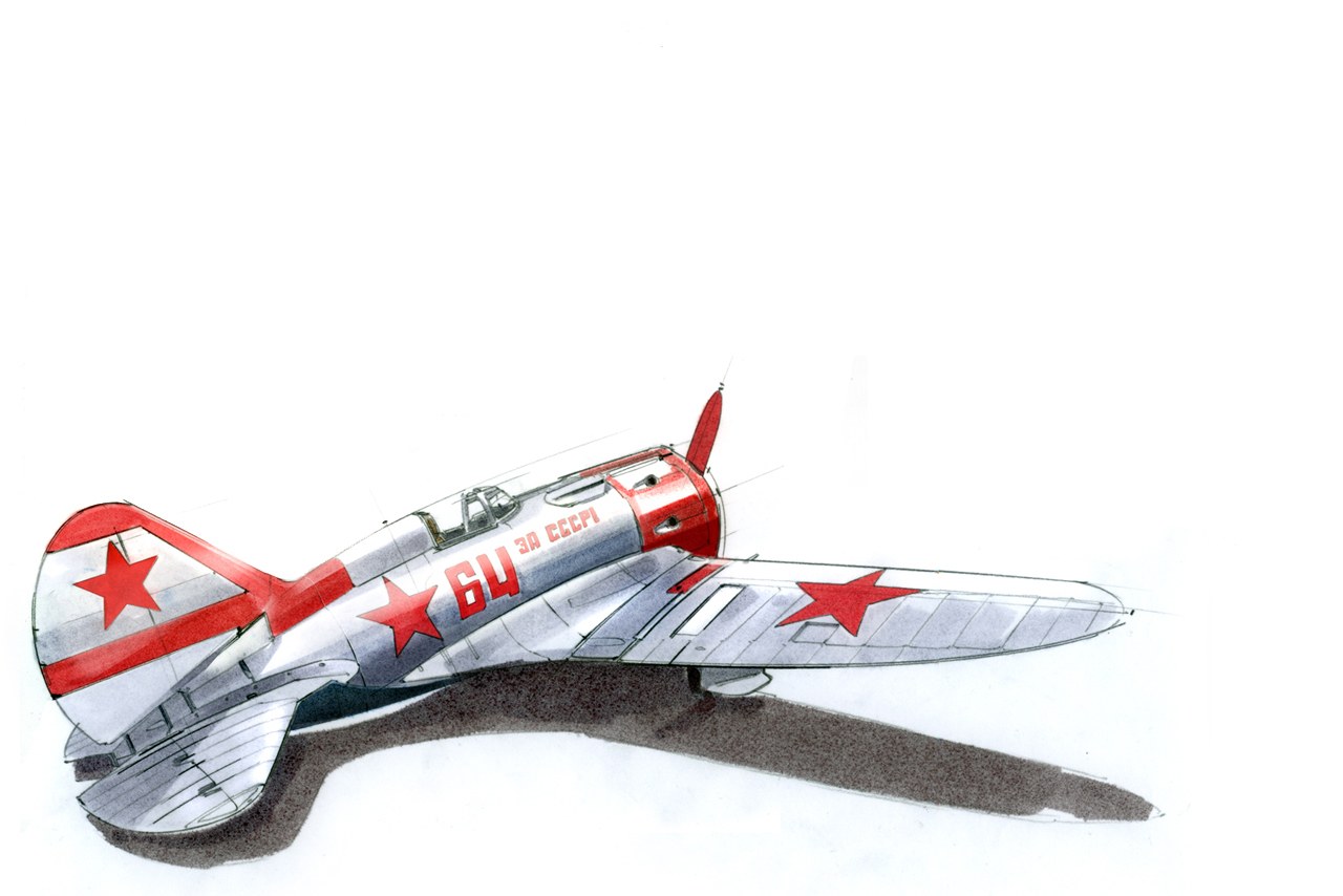 Soviet fighter plane sketch