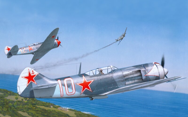 Soviet Fighter Planes — Blue, Dramatic