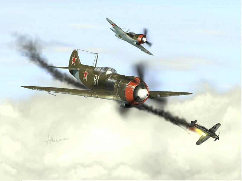Soviet Fighter Planes in Combat — Green