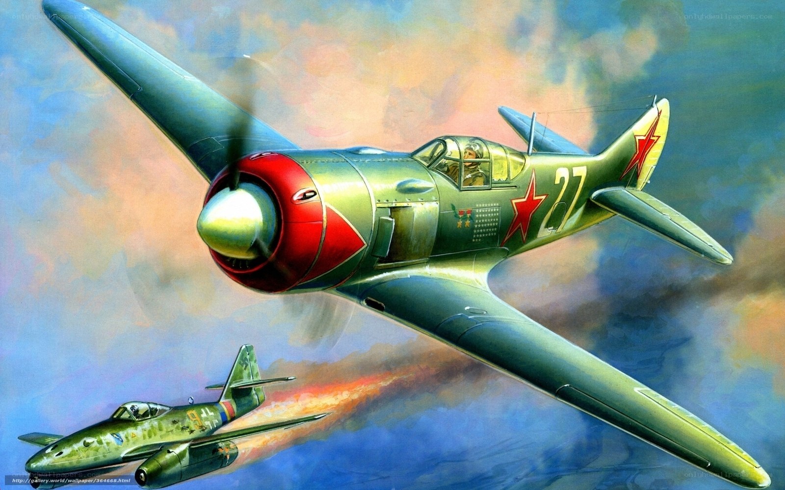 Soviet fighter planes in combat