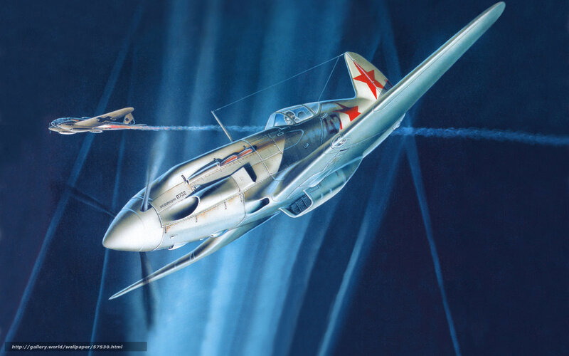 Soviet fighter planes in flight