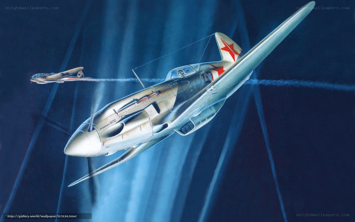 Soviet fighter planes in flight