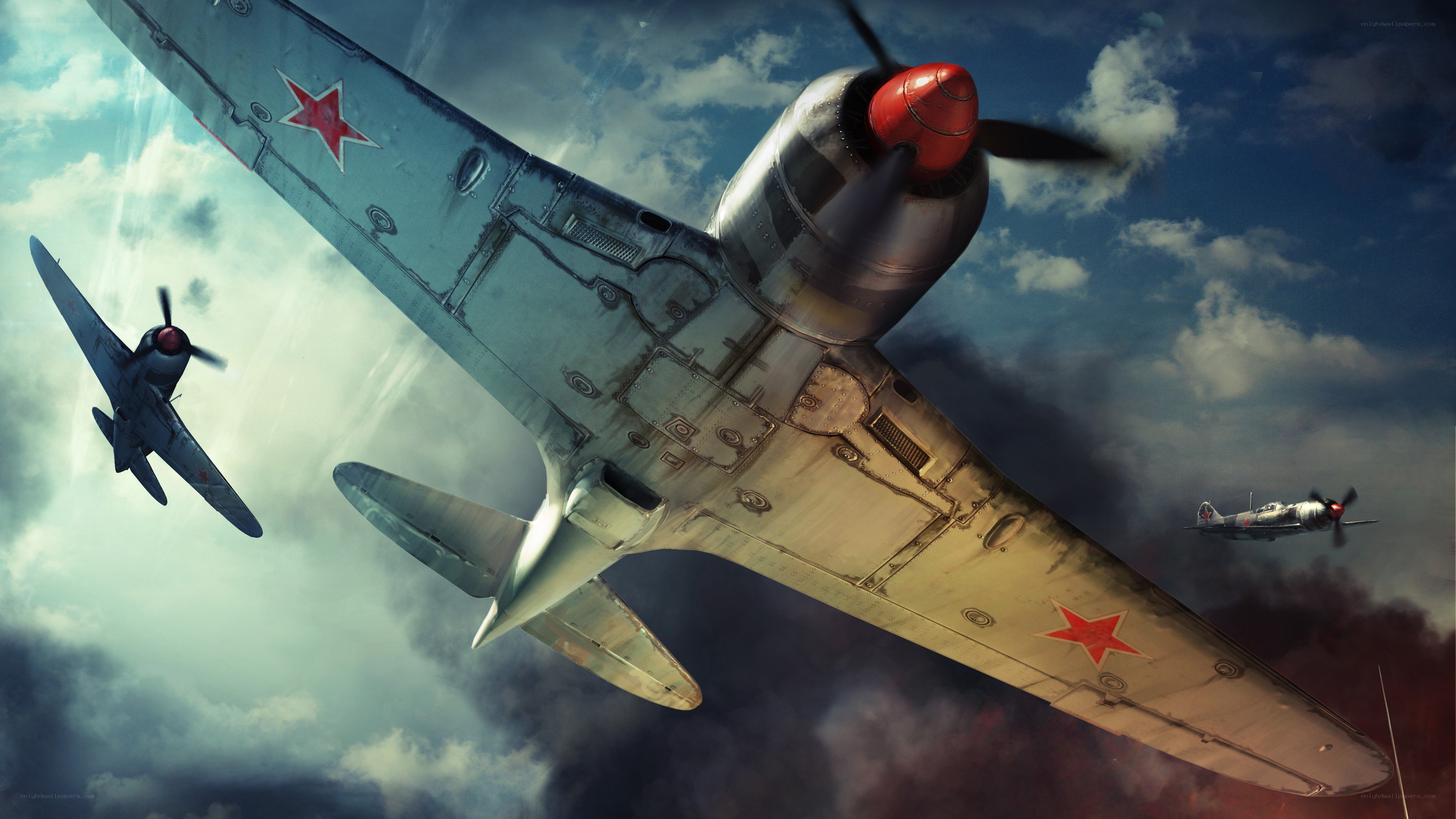 Soviet fighters in combat