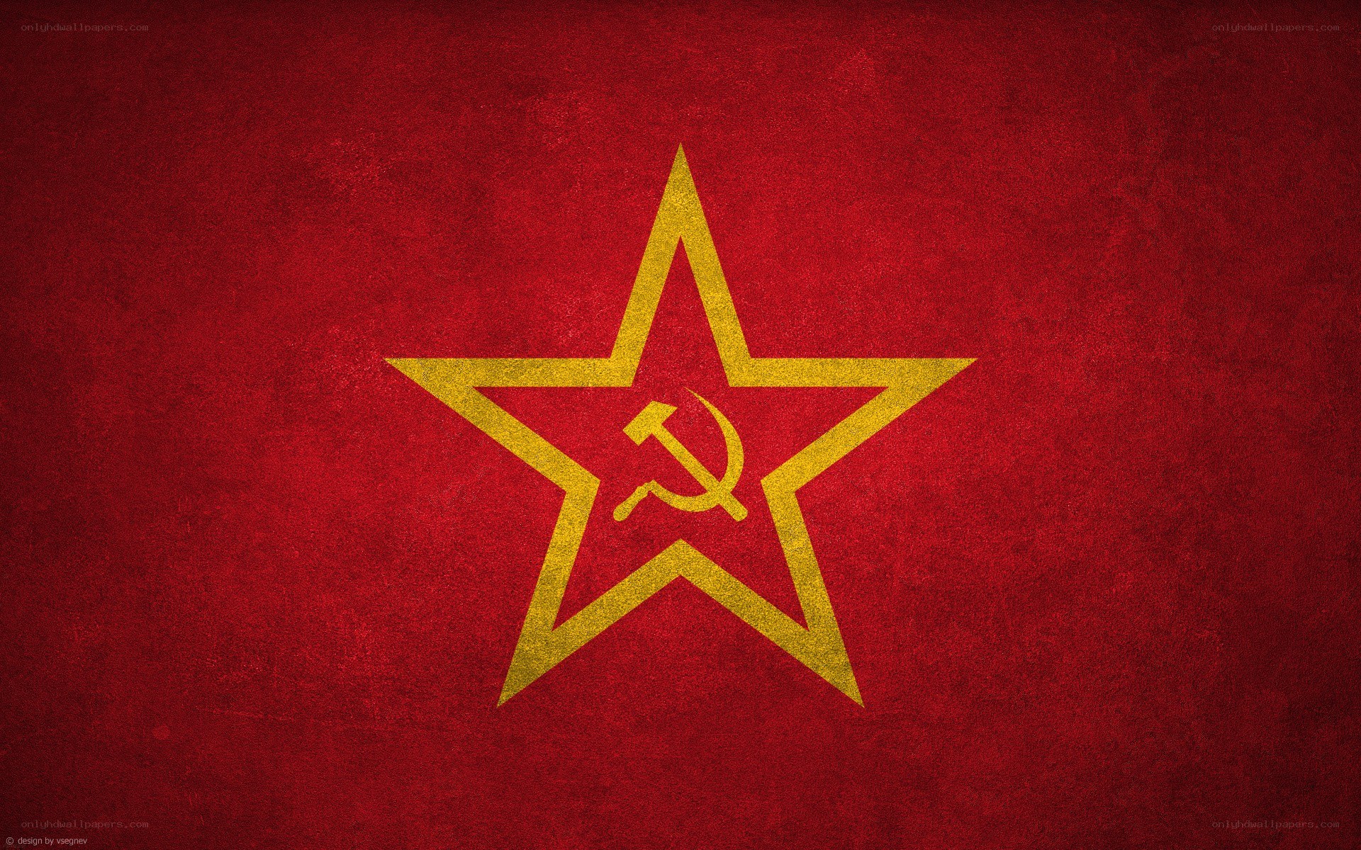 Soviet flag with hammer and sickle