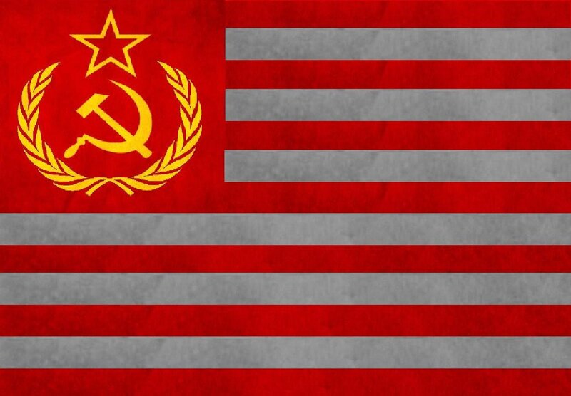 Soviet-inspired flag design
