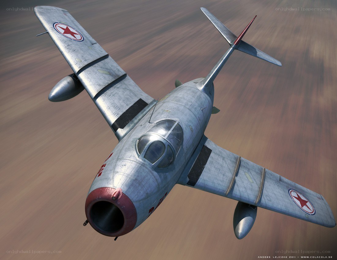 Soviet jet fighter in flight