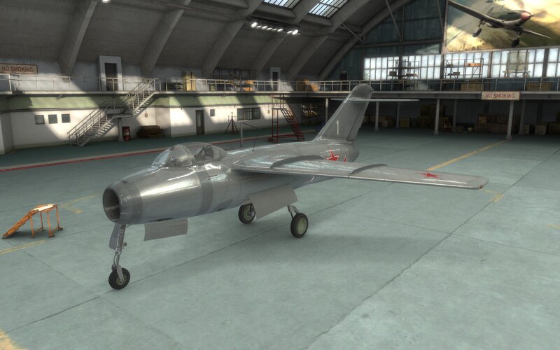 Soviet jet in hangar