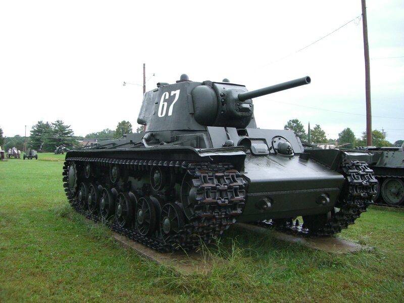 Soviet KV-1 tank on display
