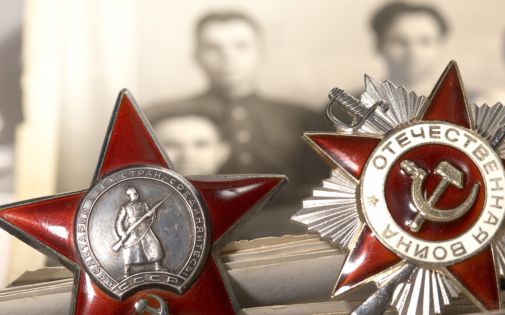 Soviet medals and photo