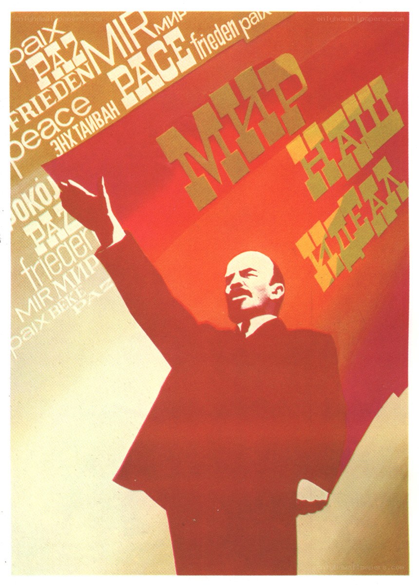 Soviet peace propaganda poster