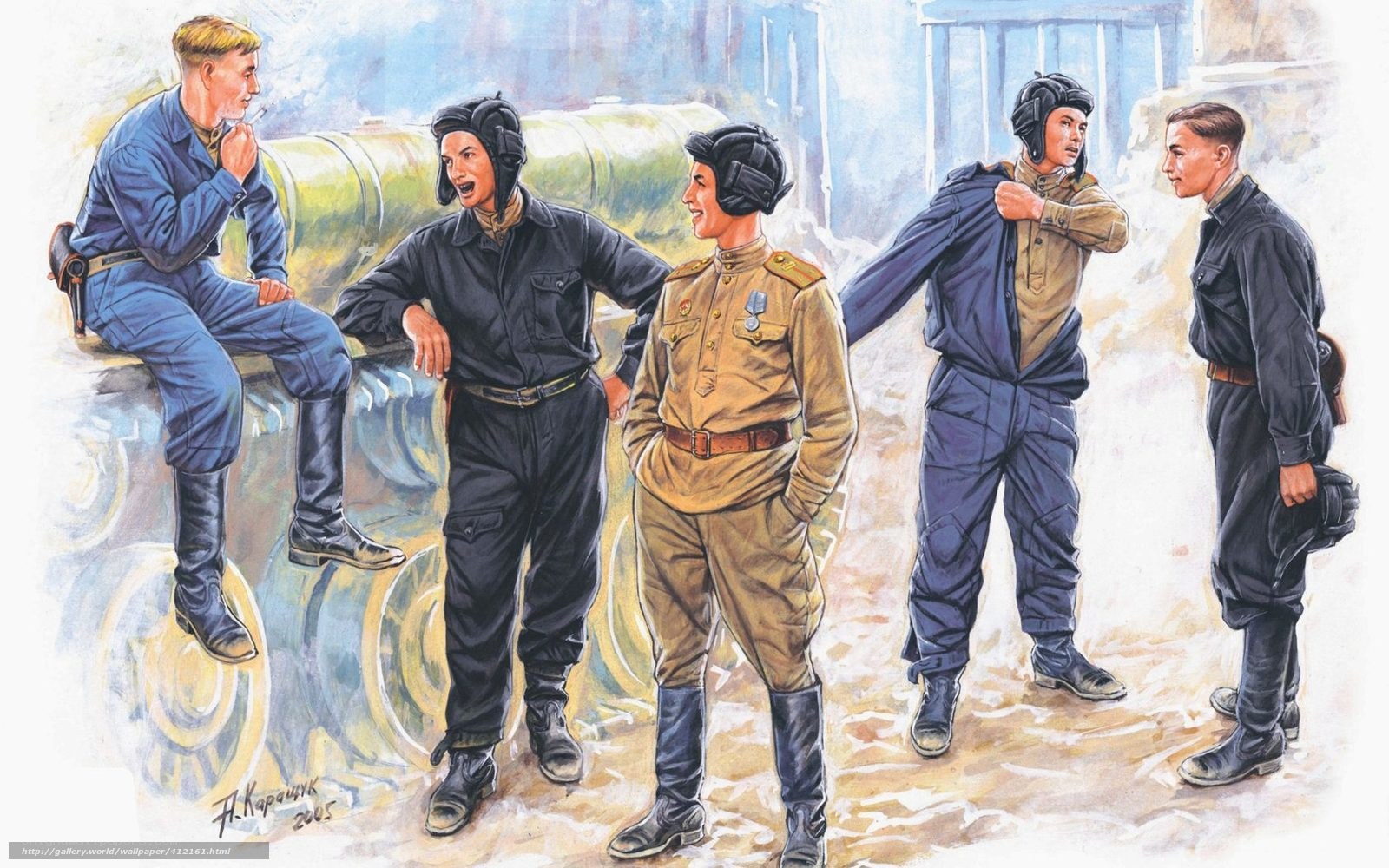 Soviet soldiers in winter