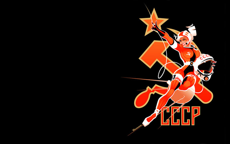 Soviet space pilot artwork