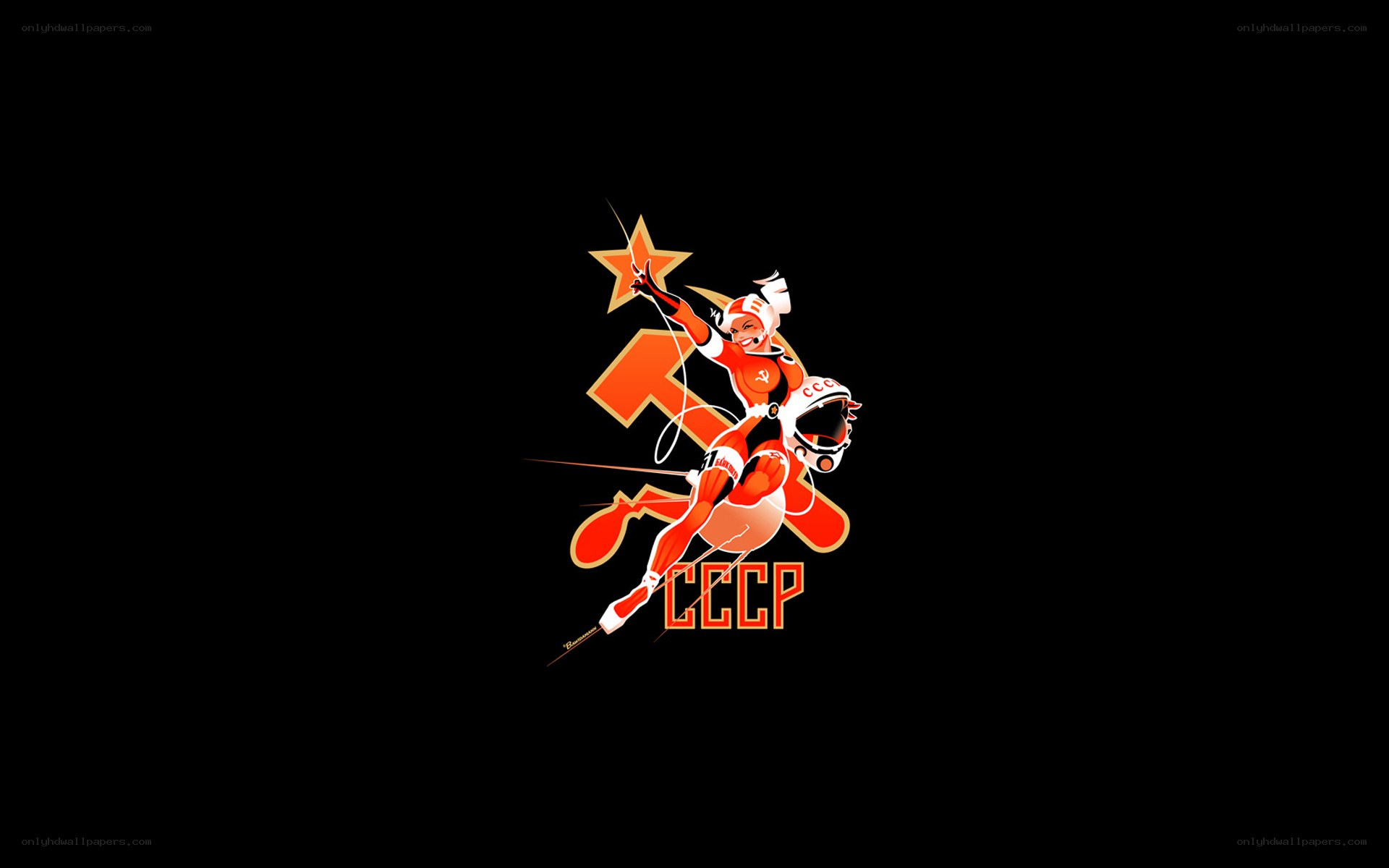 Soviet space pilot illustration