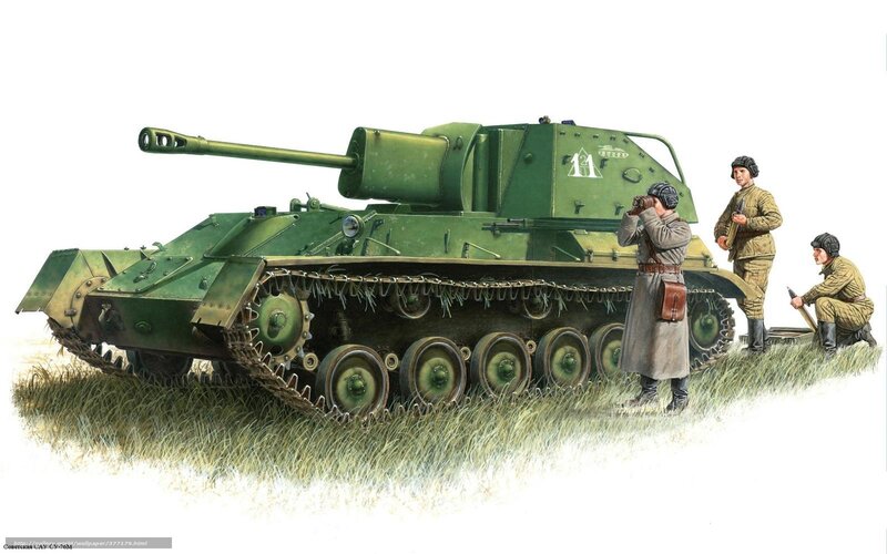 Soviet SU-76M tank