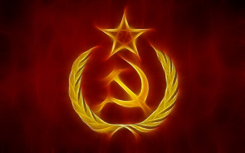 Soviet symbol with glowing effect