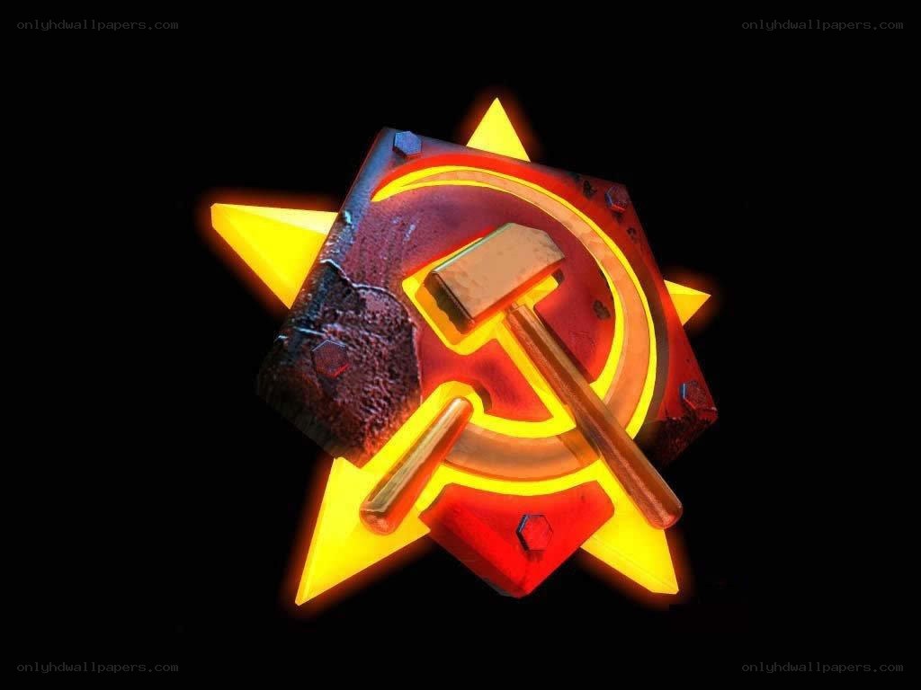 Soviet symbol with hammer and sickle