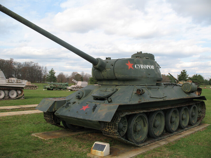 Soviet T-34 tank on display