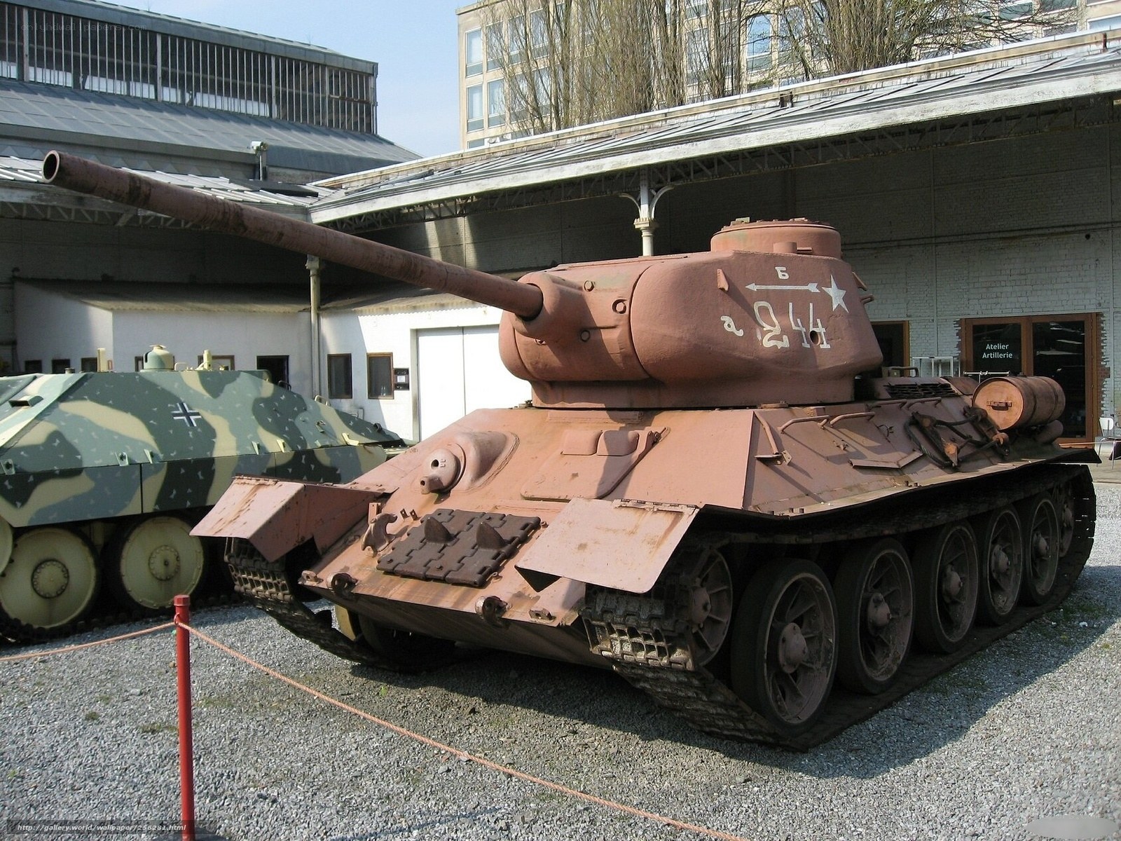 Soviet T-34 tank on display