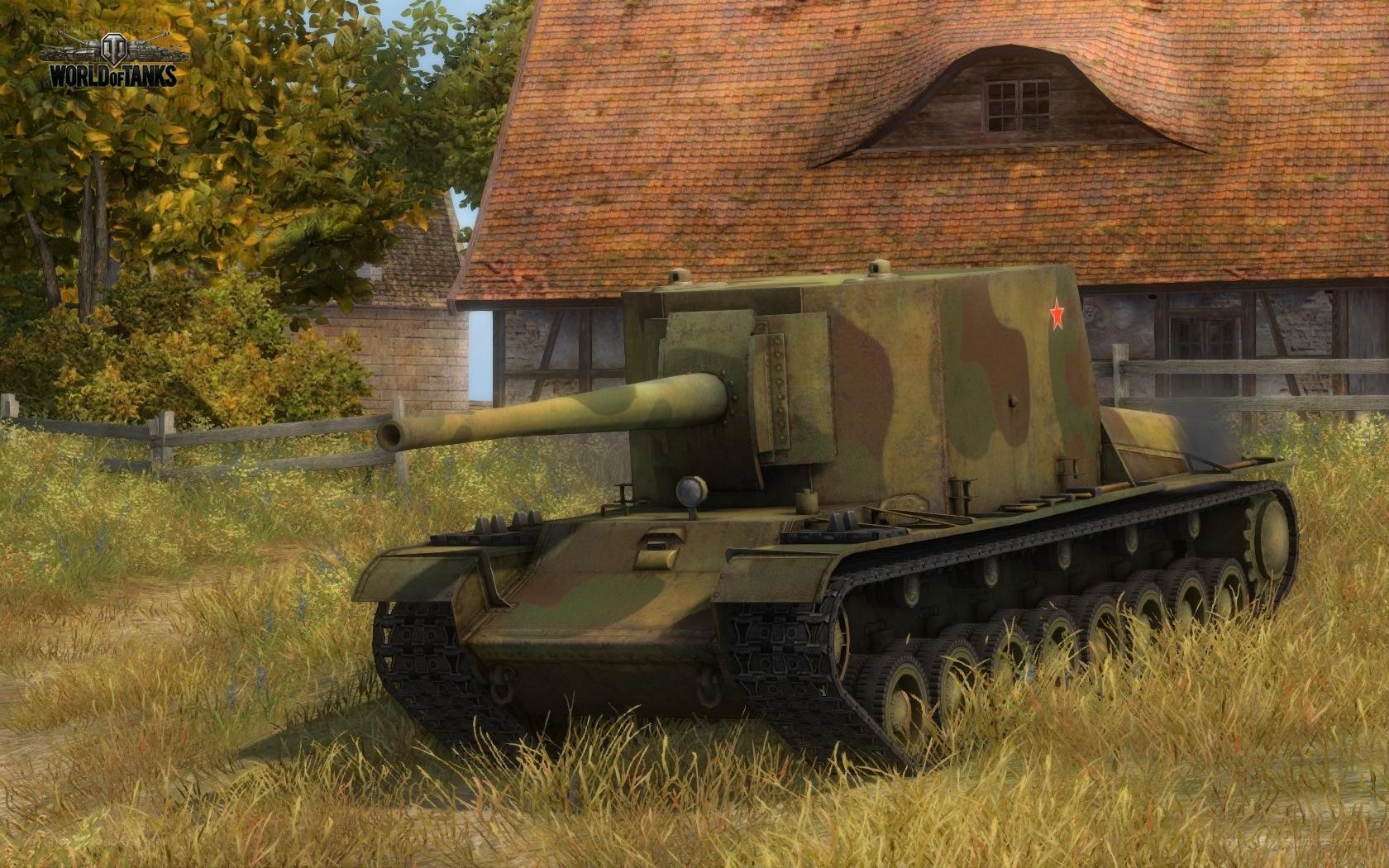Soviet tank in a field