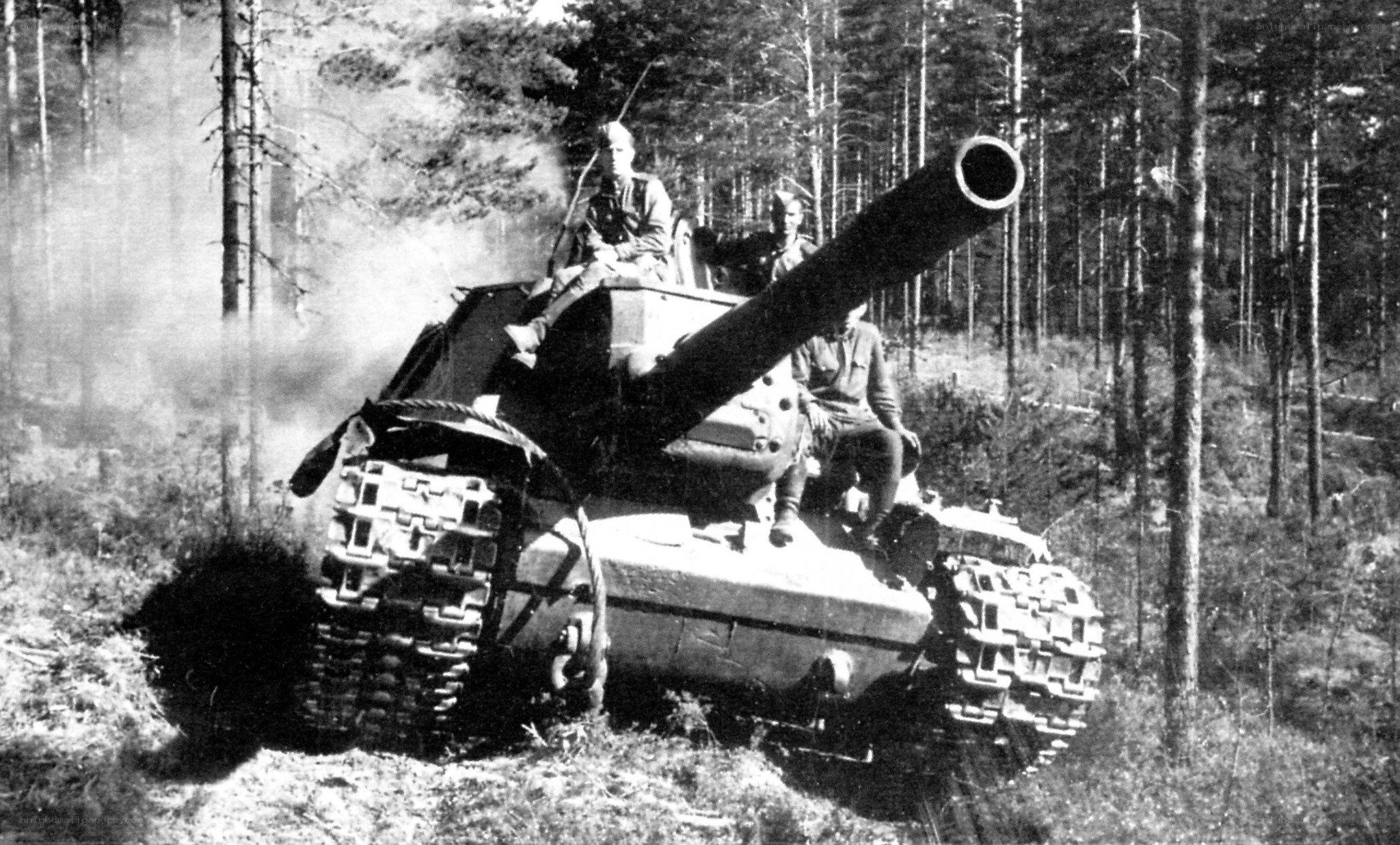 Soviet tank in forest