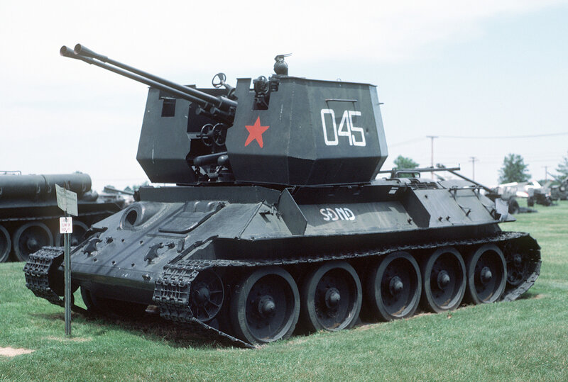 Soviet tank on display
