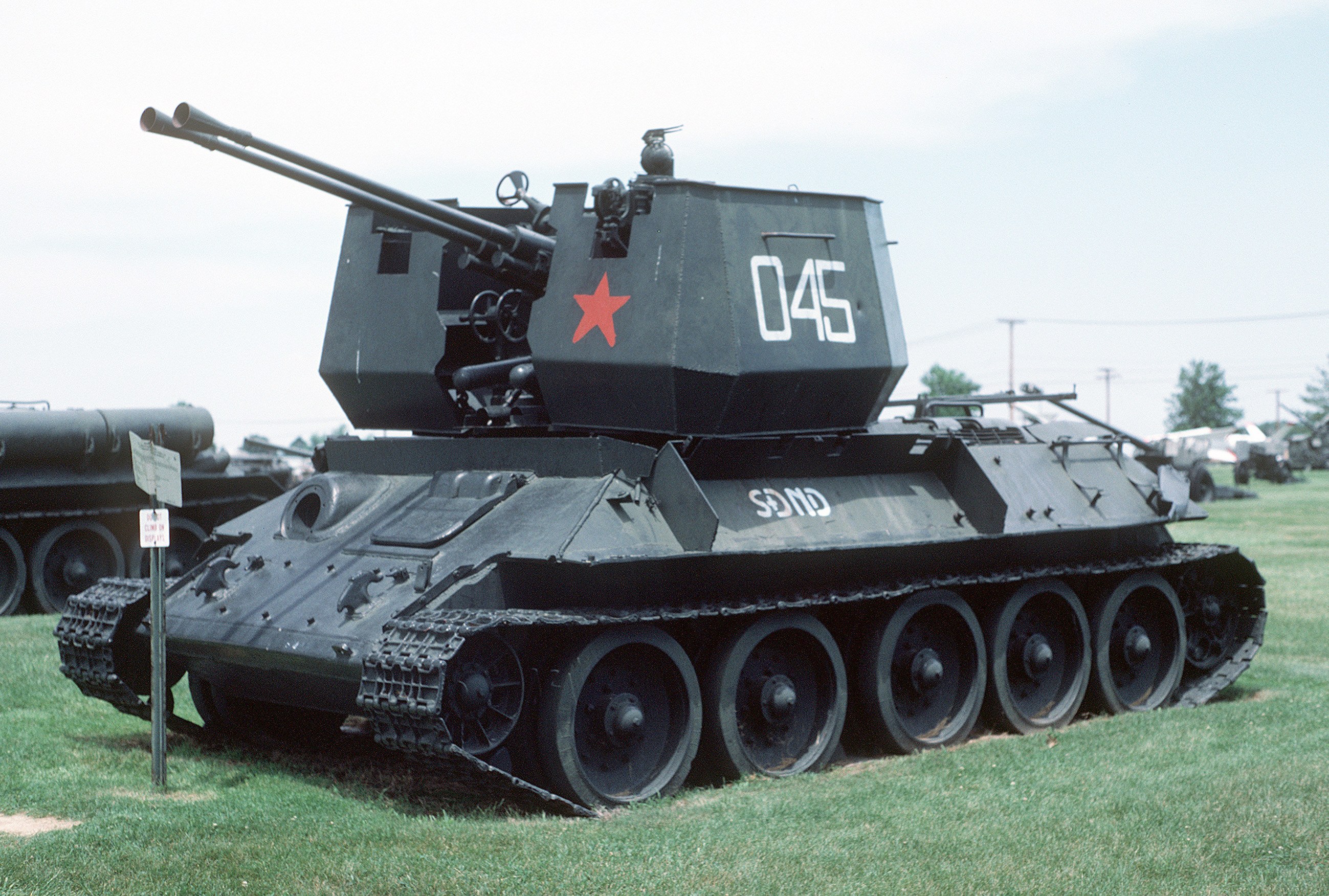 Soviet tank on display