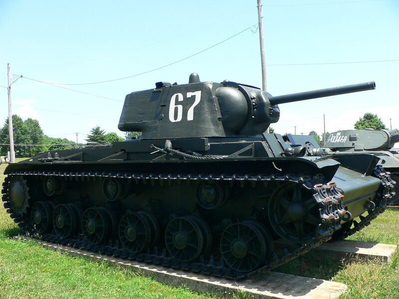 Soviet tank on display