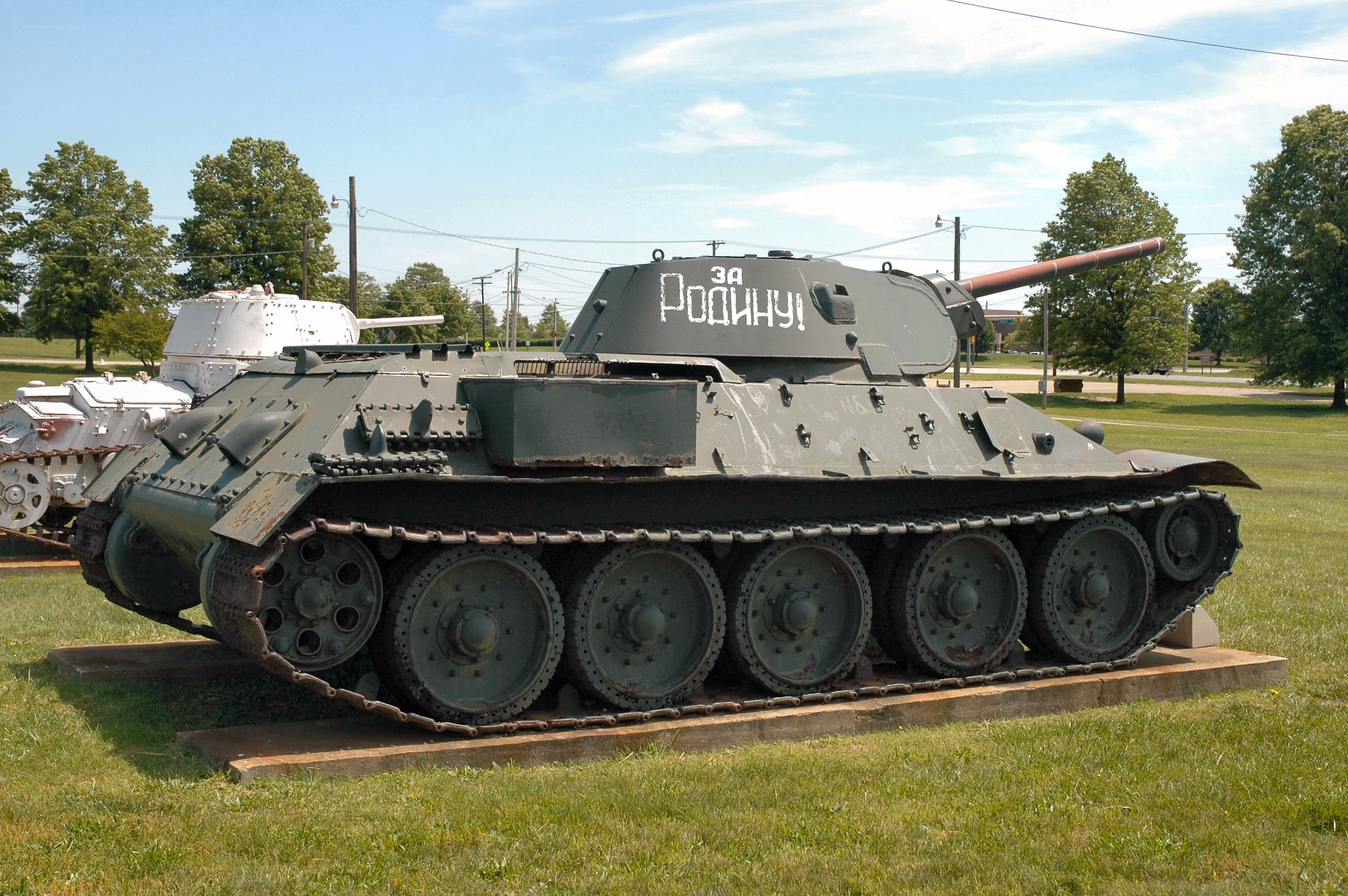 Soviet tank on display