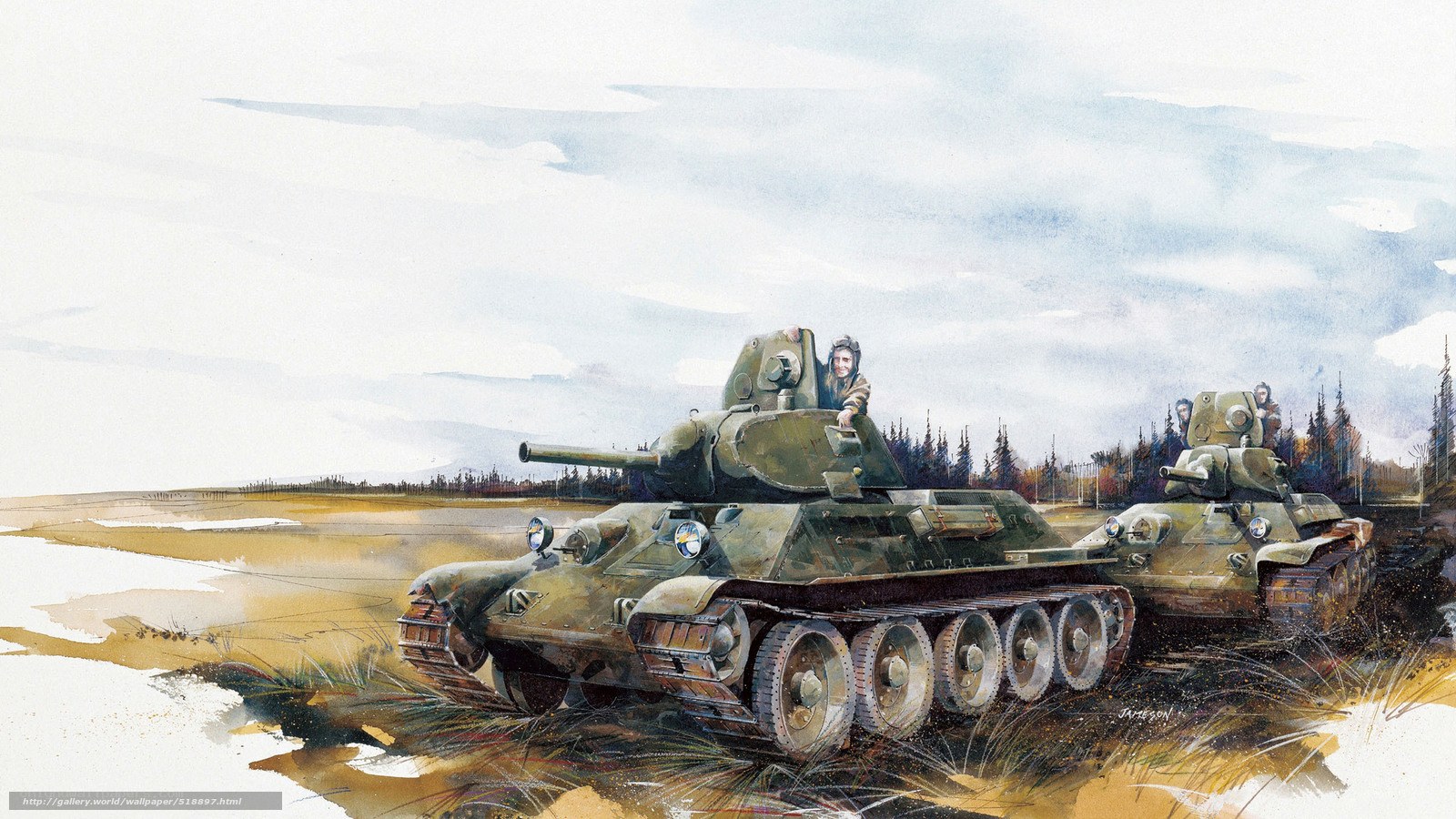 Soviet tanks in combat