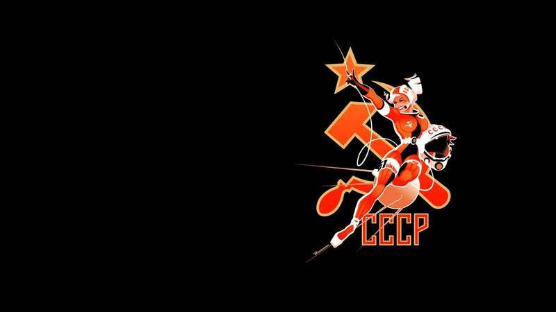 Soviet-themed character illustration