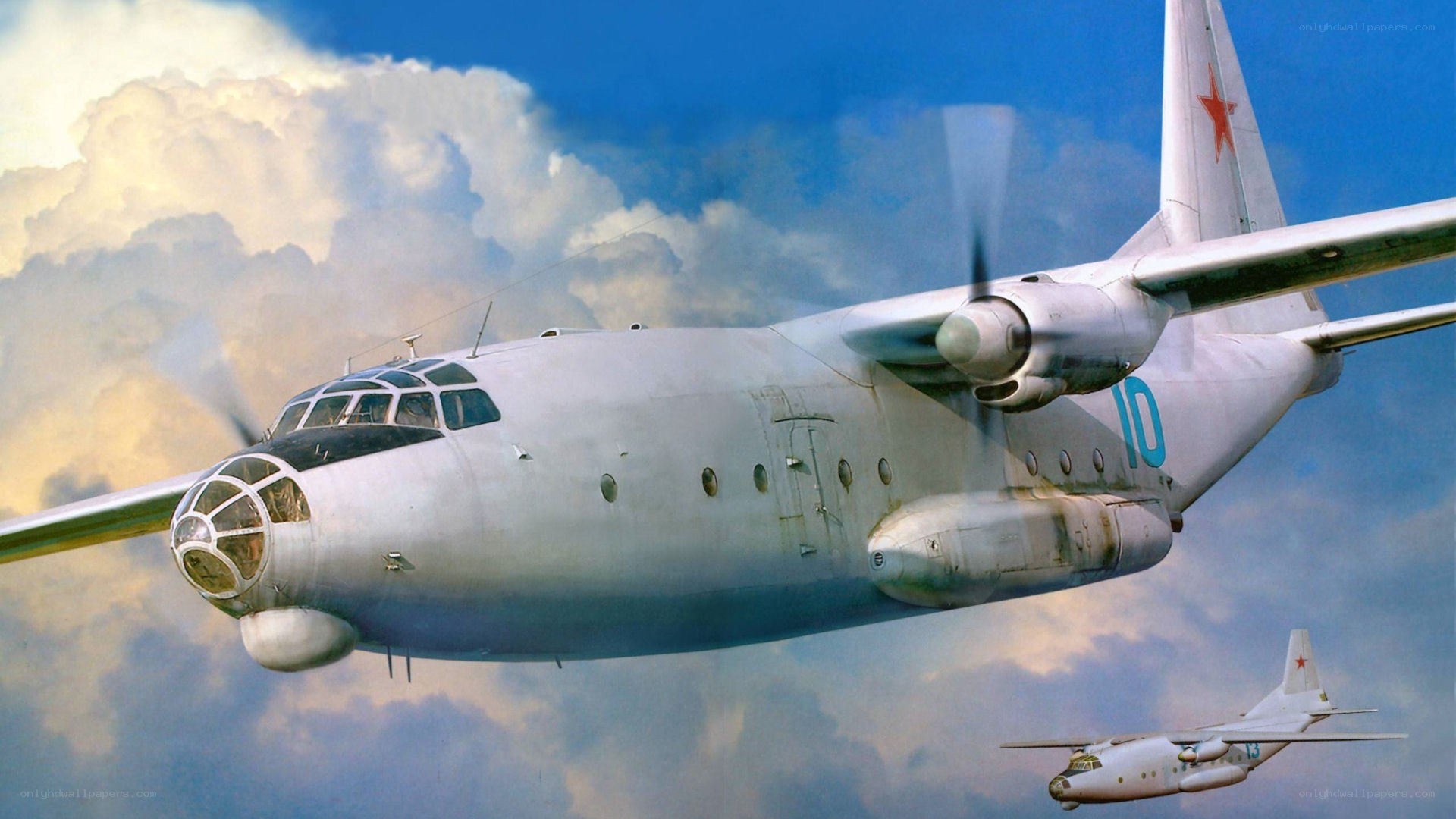 Soviet transport aircraft in flight