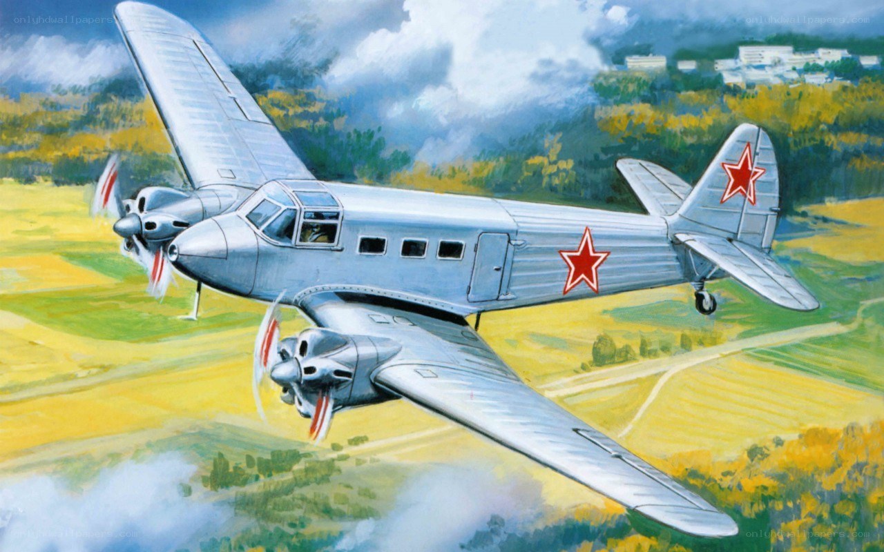 Soviet transport aircraft in flight
