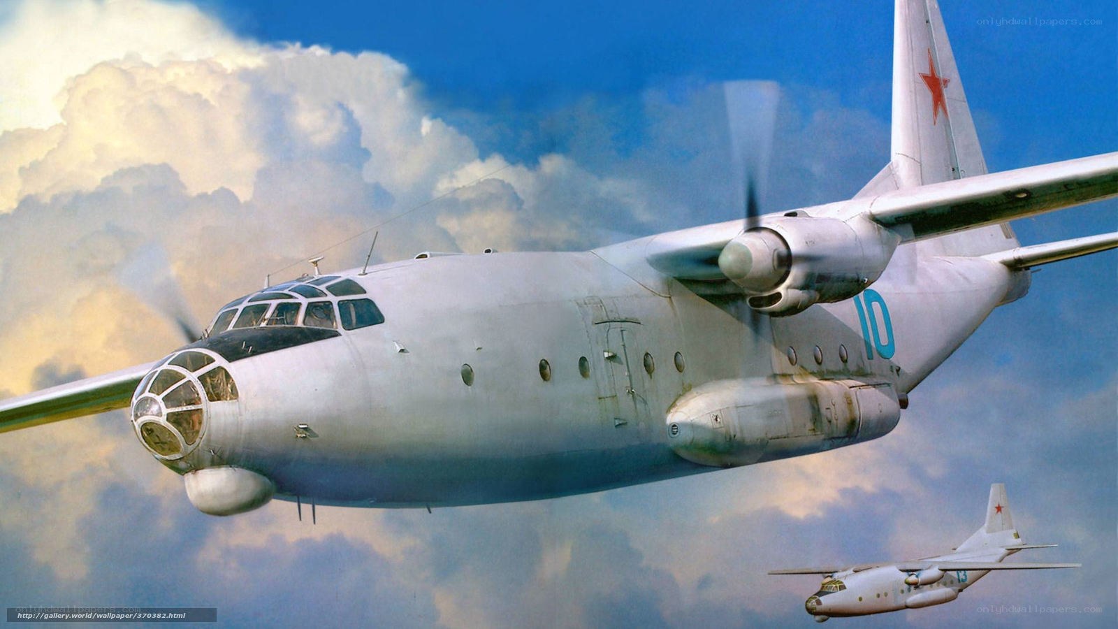 Soviet transport aircraft in flight