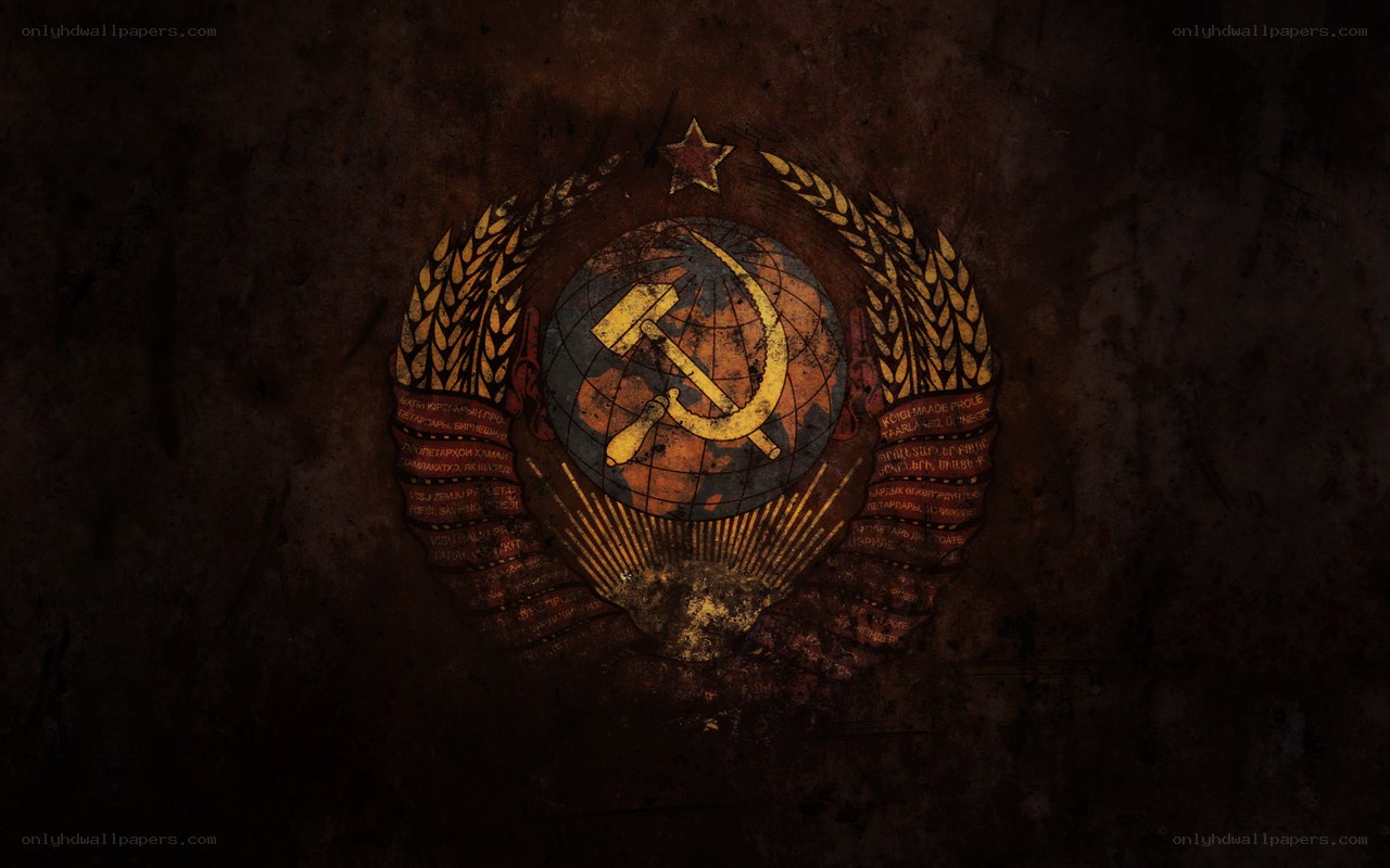 Soviet Union emblem on grunge background