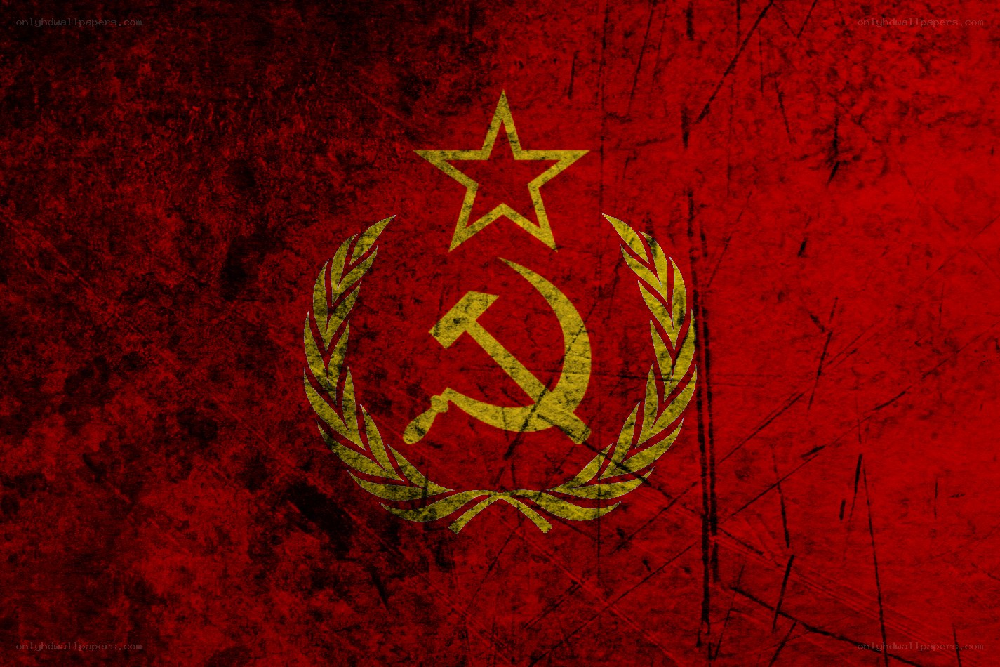 Soviet Union emblem on red background