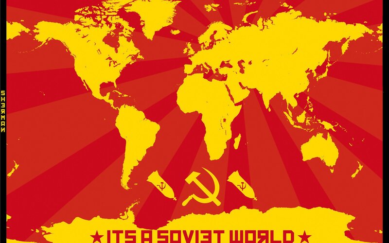 Soviet world propaganda poster