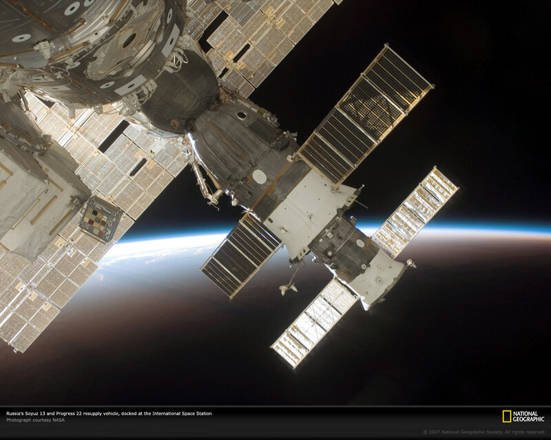Soyuz docked at ISS